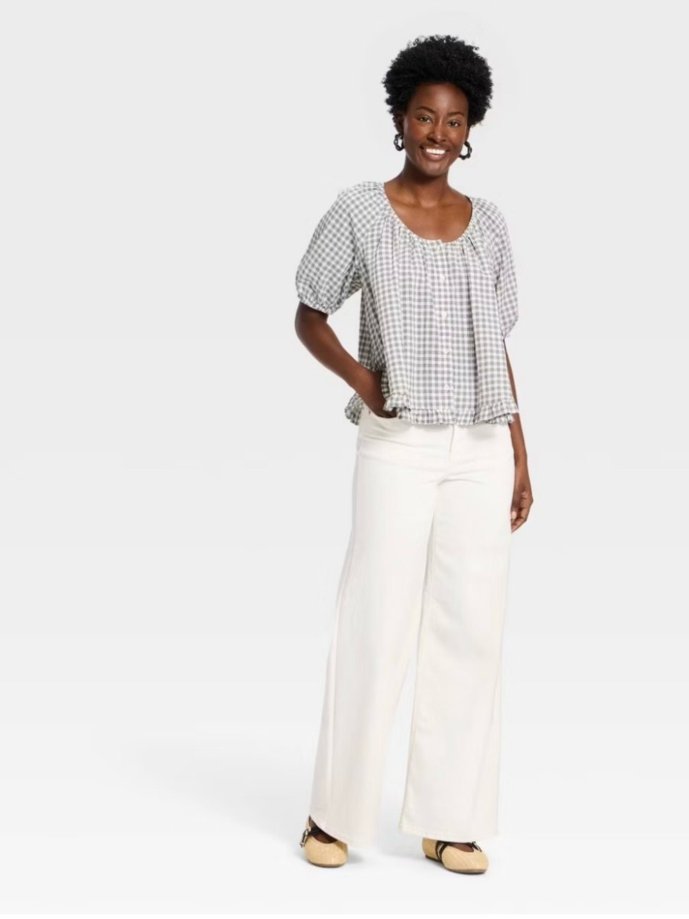 Target Women’s White Wide Leg Jeans - Flare Style